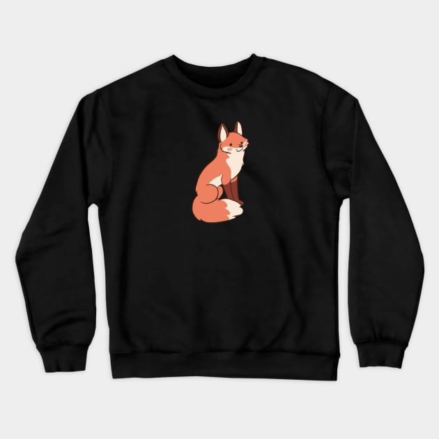 Cute little fox illustration Crewneck Sweatshirt by Yarafantasyart